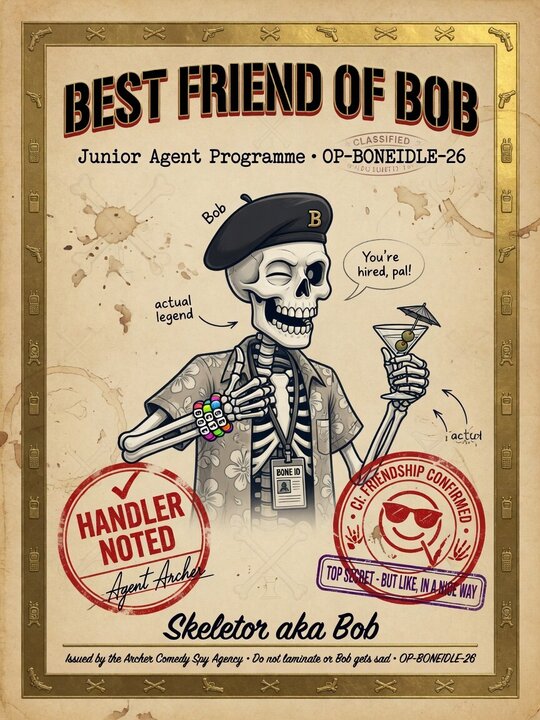 Best Friend of Bob certificate
