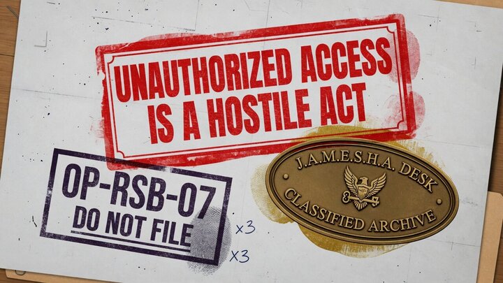Desk stamp sheet: Unauthorized access and DO NOT FILE stamps