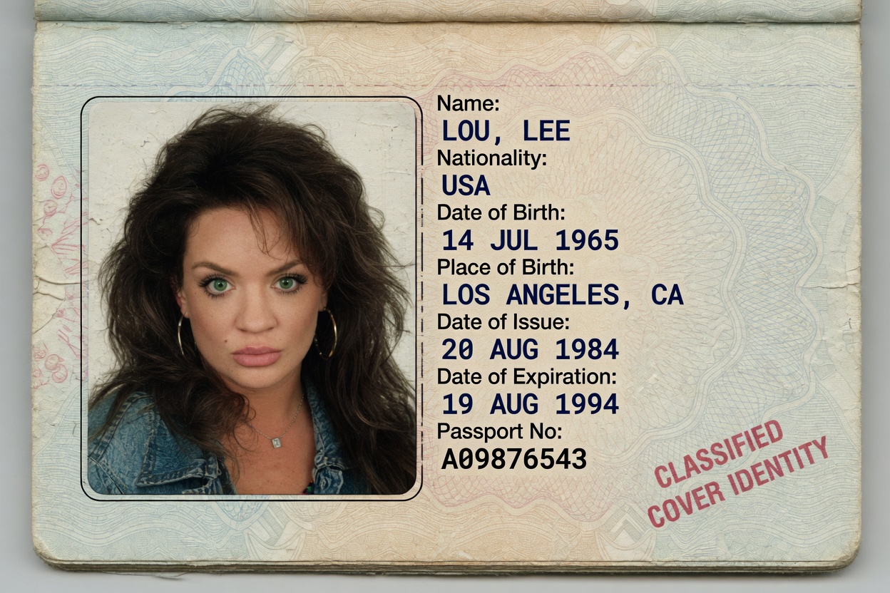 Lee Lou passport biodata page